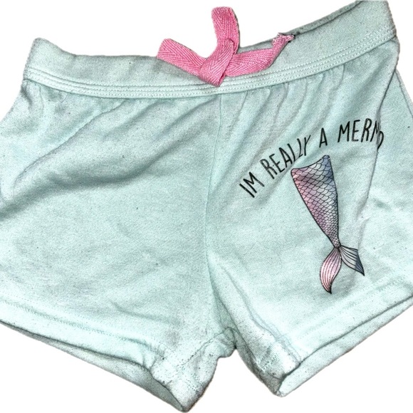 I'm really a mermaid gently loved girls 5y ish shorts perfect for summertime fun - Picture 1 of 6